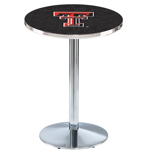42" Chrome Texas Tech Pub Table